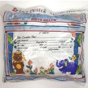 Baby Birth Certificate Pillow NIB